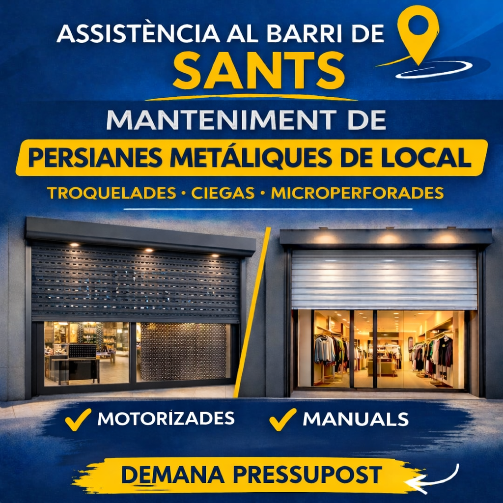 Mantenimiento de persianas metálicas de local Mantenimiento de persianas metálicas de local