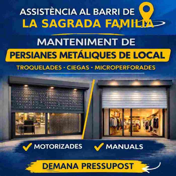 Mantenimiento persianas metálicas de local Mantenimiento persianas metálicas de local