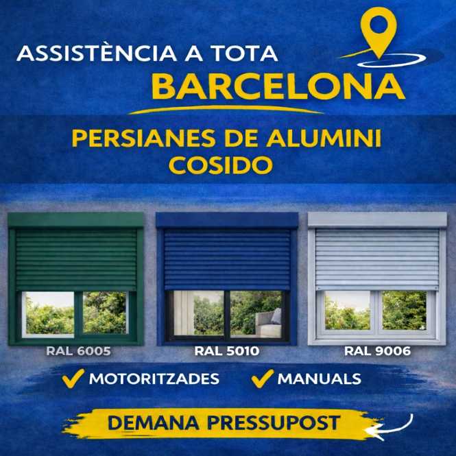 Persianas de aluminio cosido