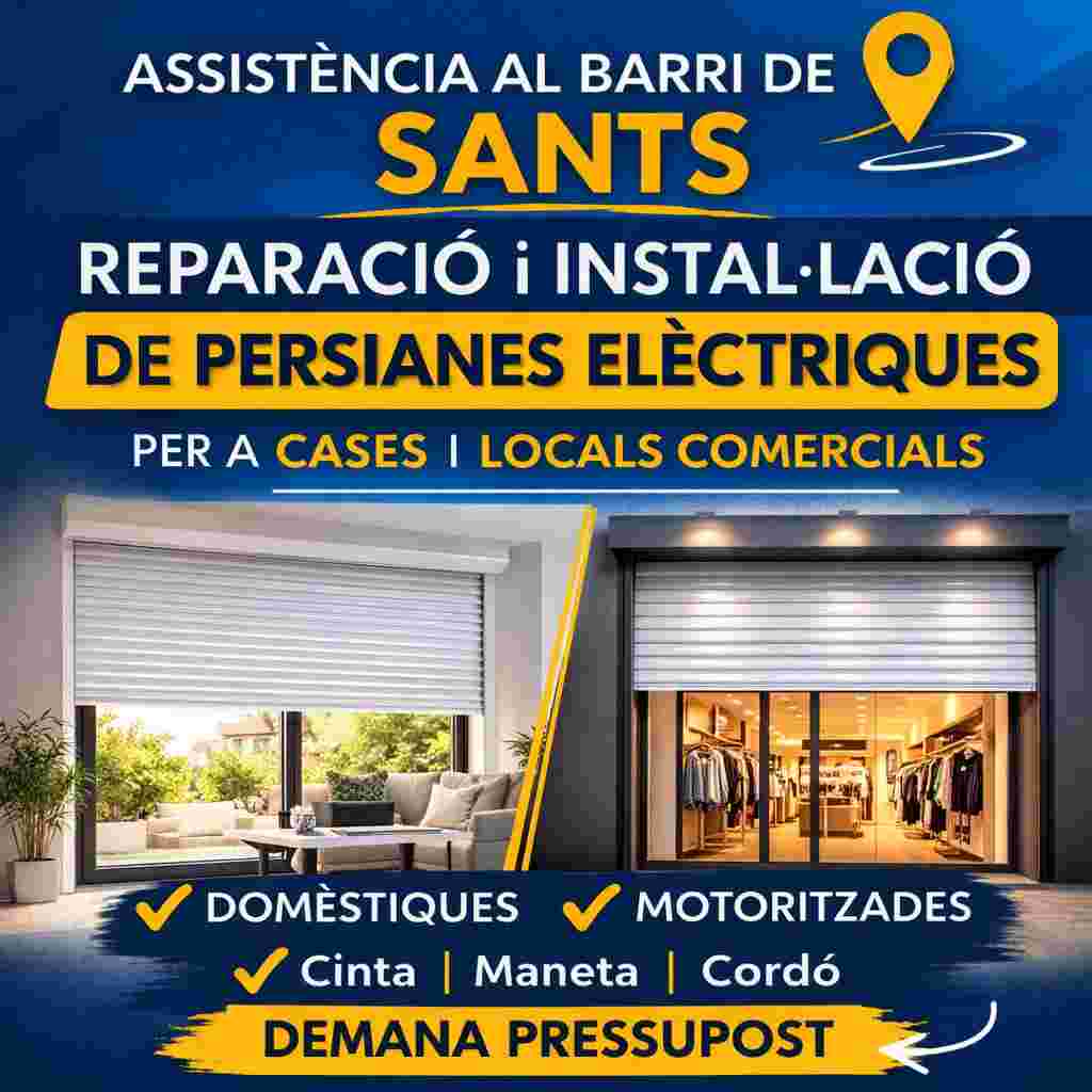 Persianas motorizadas y manual Avenida de Madrid en Sants   