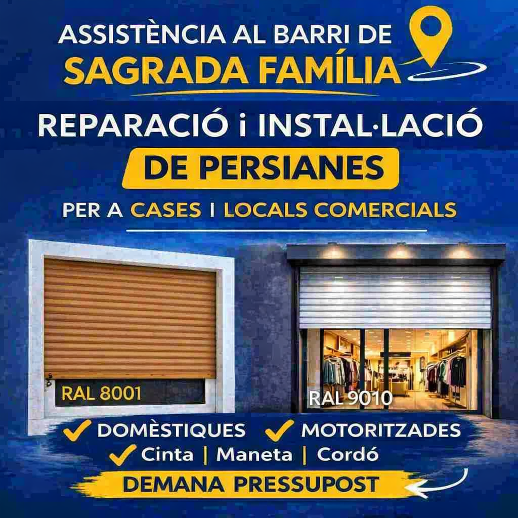  Reparación de persianas La Sagrada Familia Barcelona